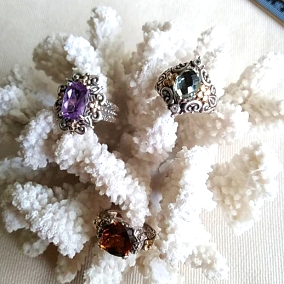 BARBARA BIXBY GREEN QUARTZ STERLING SILVER RING - Picture 9 of 10